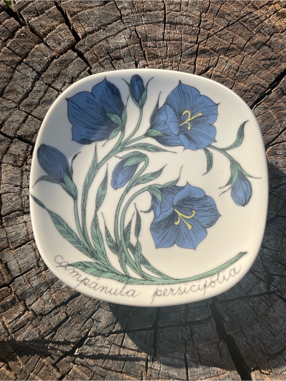 Arabia Finland Blue Campanula Floral Trinket Dish - Picture 2 of 8